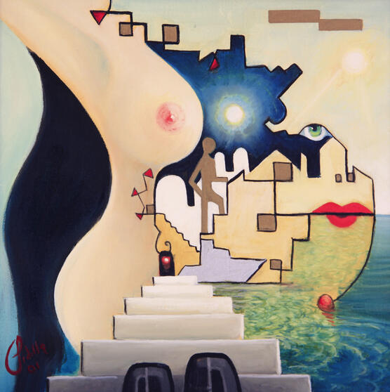 L&#39;ombelico | 2001 | Olio su tela